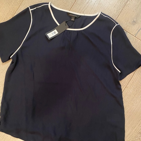 Banana Republic Navy Blue Blouse - Picture 1 of 4